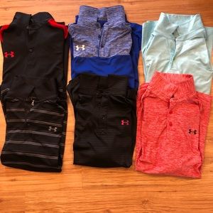 Lot of 6 Under Armour Polos